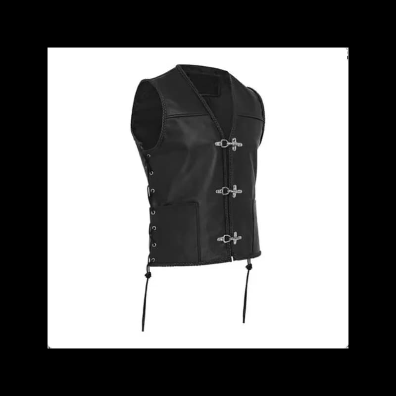Veste cuir vintage homme médiévale punk sans manches cyclisme hip hop style unique pêche décontractée
