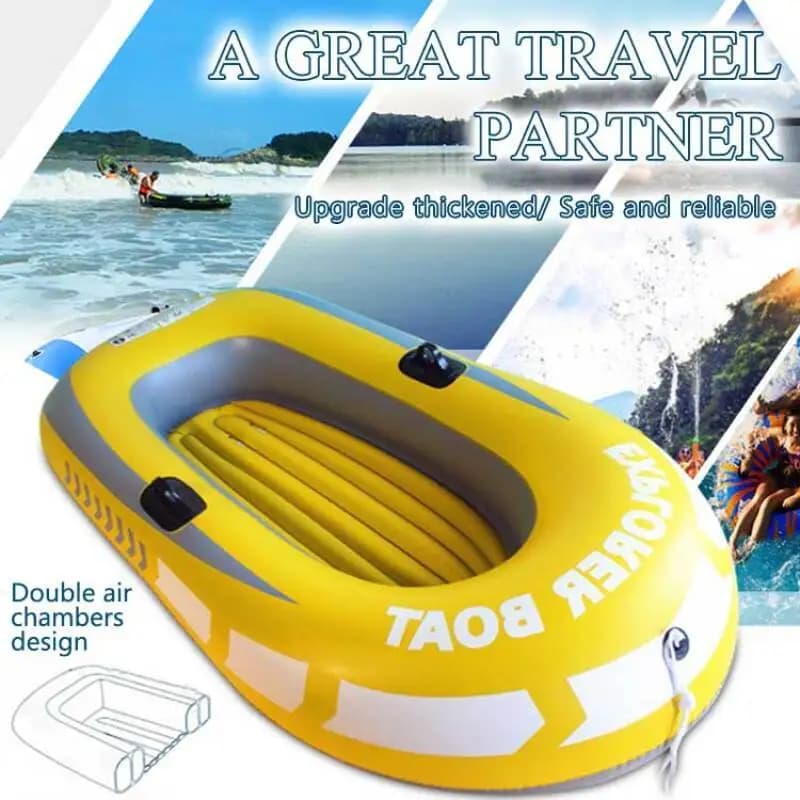 Bateau de pêche gonflable 2 personnes - Canoë kayak PVC épais pour rafting et navigation