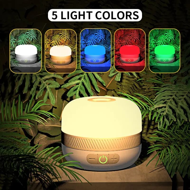 Lampe de camping NATFIRE LV10 rechargeable USB-C 230h, 5 couleurs pour tente, pêche de nuit et urgence en plein air