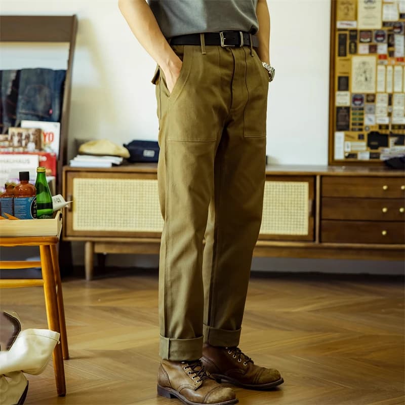 Pantalon fatigue Red Tornado OG-107 vert armée pour pêche traditionnelle - Twill serge confortable classique