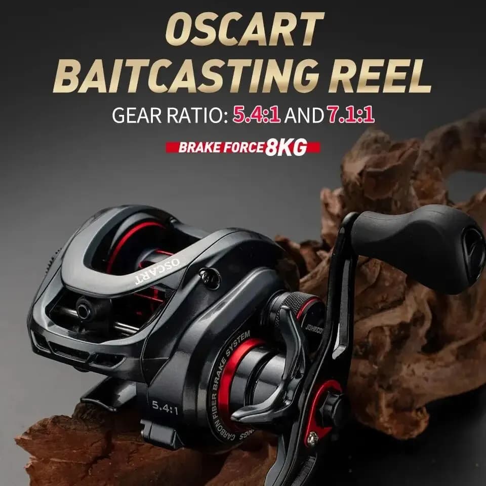 Moulinet de pêche casting multiplicateur 9BB pour seiche et poulpe avec deux spools
