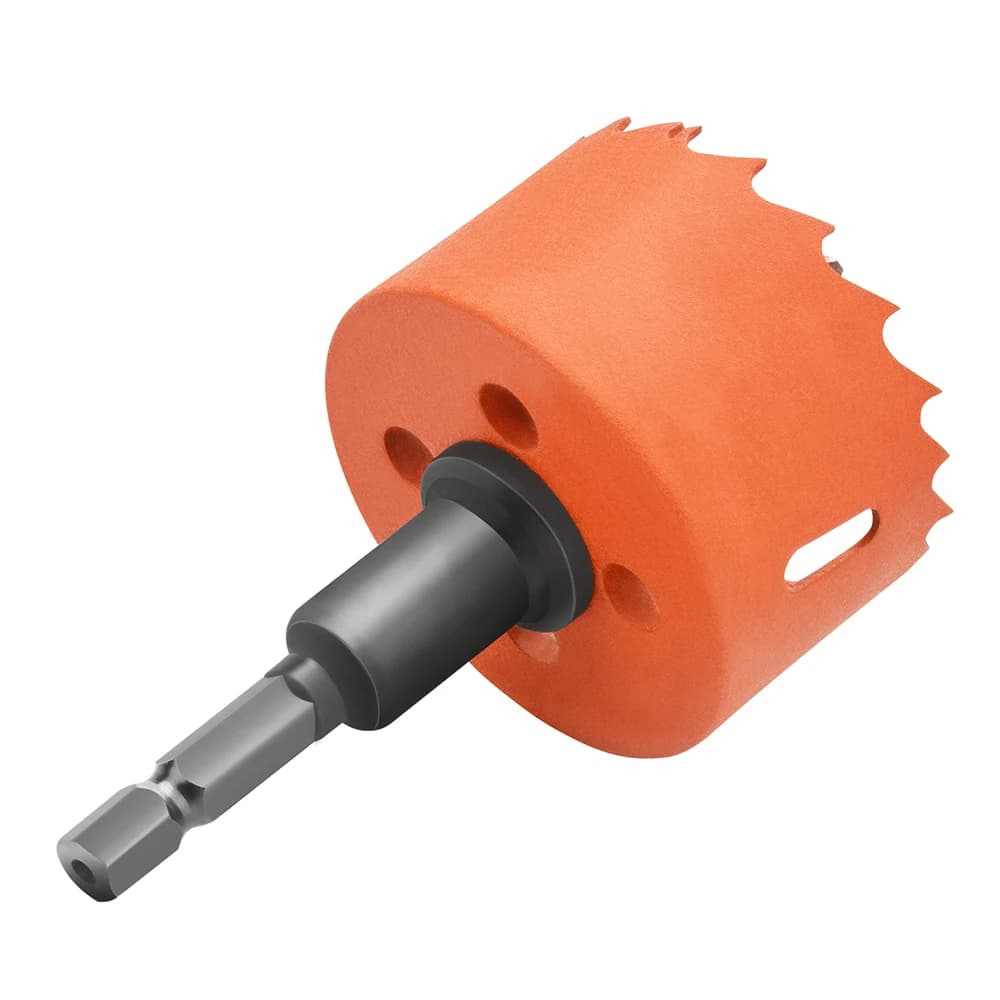 Foret bimétal orange 6.35mm pour bois plâtre plastique multifonctionnel bricolage pêche