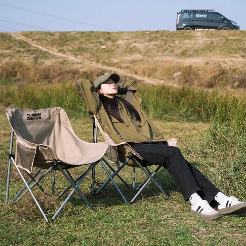 Chaise lune pliante portable pour pêche camping pique-nique et croquis extérieur - tabouret petit cheval