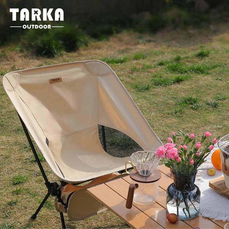 Chaises pliantes TARKA duo pêche - Lot 2 sièges légers pour camping et jardin
