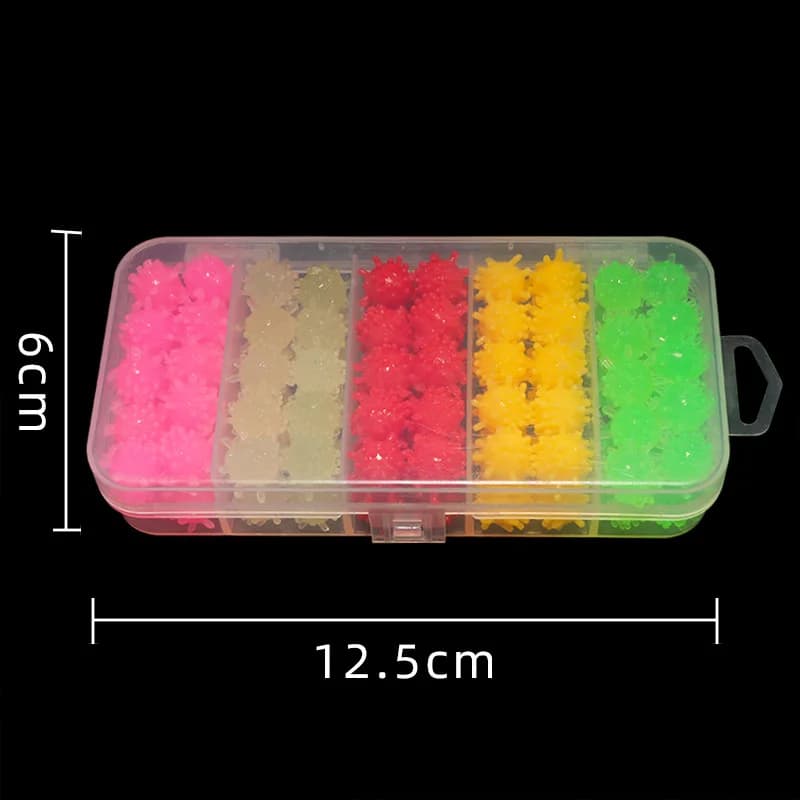 50 boilies lumineux flottants multicolores - Appâts souples au maïs pour pêche nocturne de la carpe