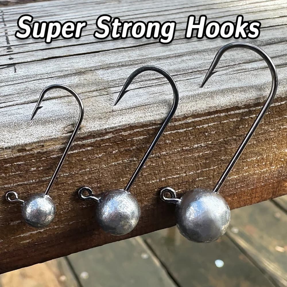Kit hameçons métalliques Jig Head 1g à 10g - 5 à 20 pièces pour pêche au leurre souple