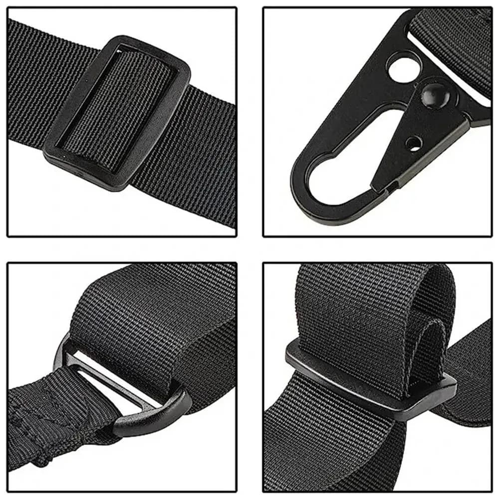 Bretelle épaule deux points pour fusil de chasse avec boucle métal ajustable aventure pêche outdoor