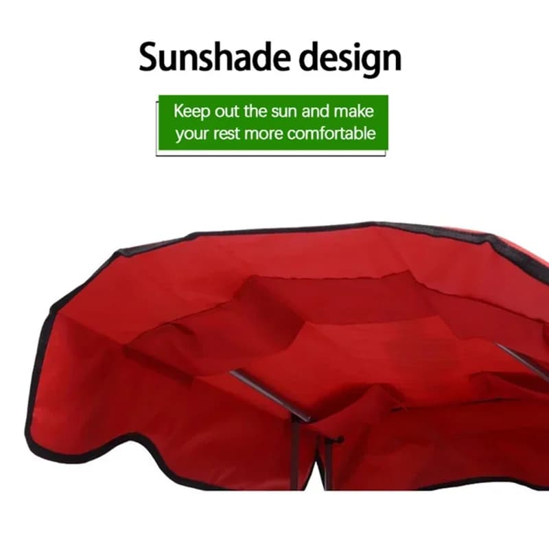 Chaise de pêche pliante avec auvent et parasol intégré pour camping et plage portable