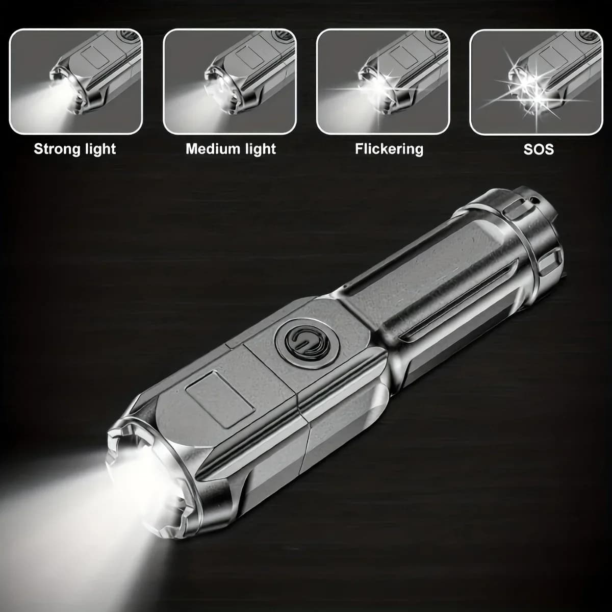 Lampe torche LED tactique rechargeable - 100 000 lumens étanche pour pêche, chasse et camping