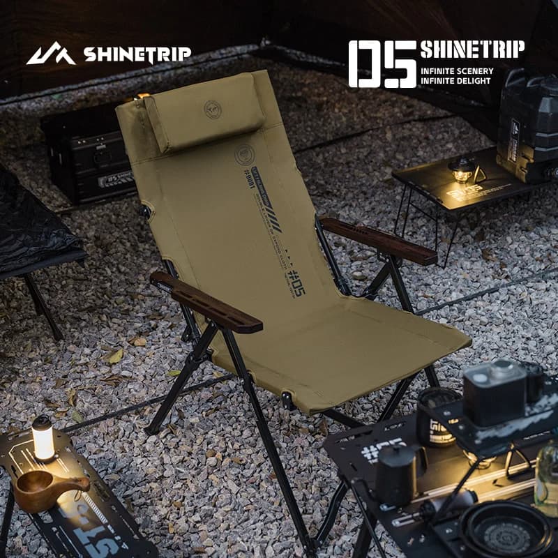 Chaise pliante ShineTrip 05 Series pour pêche, camping, bureau et pique-nique - Réglable et portable
