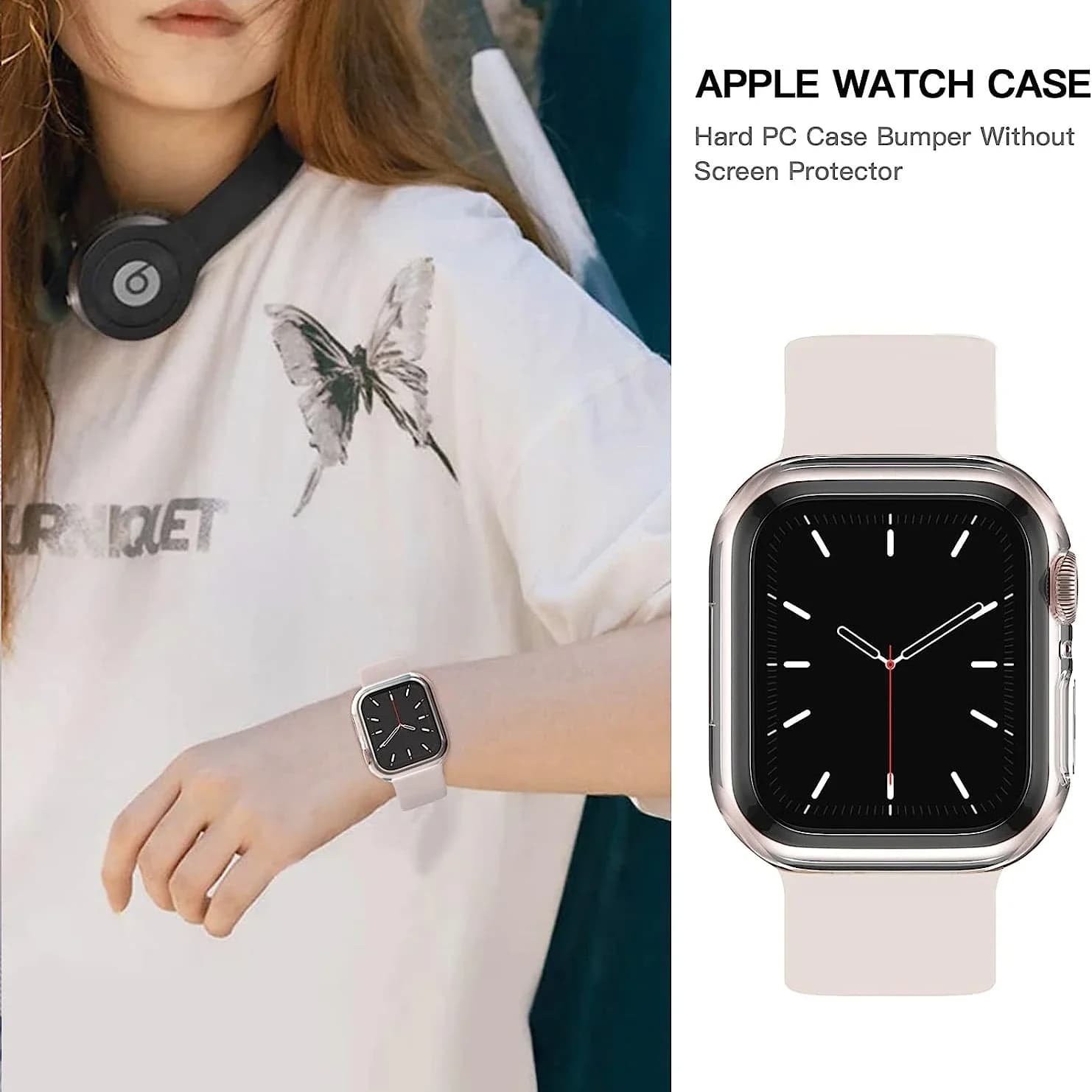 Coque protection Apple Watch 46mm 40mm 45mm 41mm PC bumper série 11 10 9 8 7 SE pêche