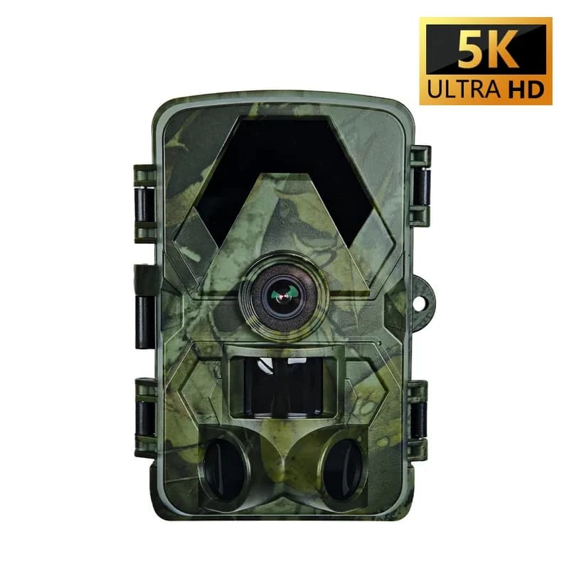Caméra de chasse 5K 60MP étanche IP66 vision nocturne infrarouge traqueur extérieur surveillance