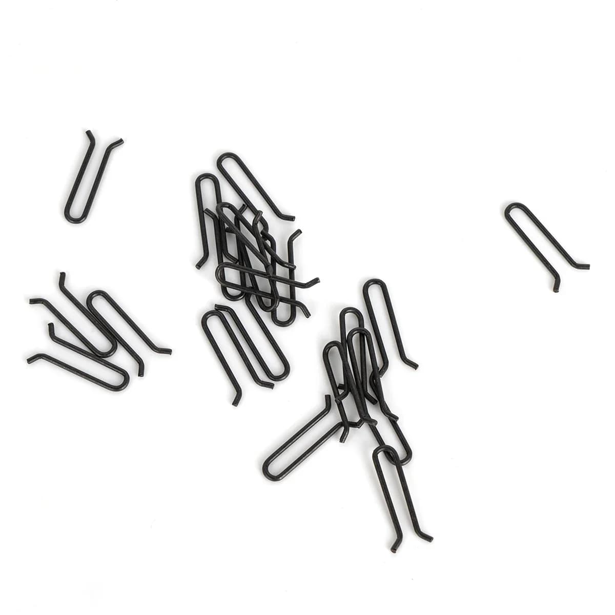 50 pièces plombs carpistes noir mat avec œillet en U - Accessoires de pêche clips de sécurité