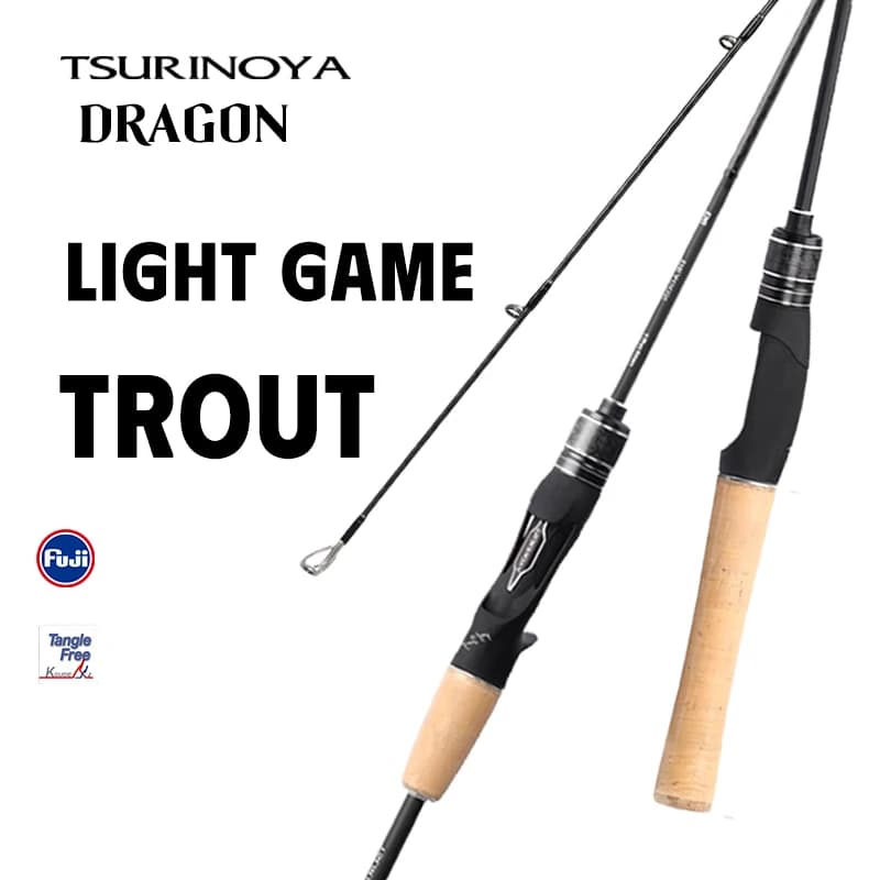 Canne light game TSURINOYA DRAGON 1.6-1.8m UL action rapide guides FUJI truite bass