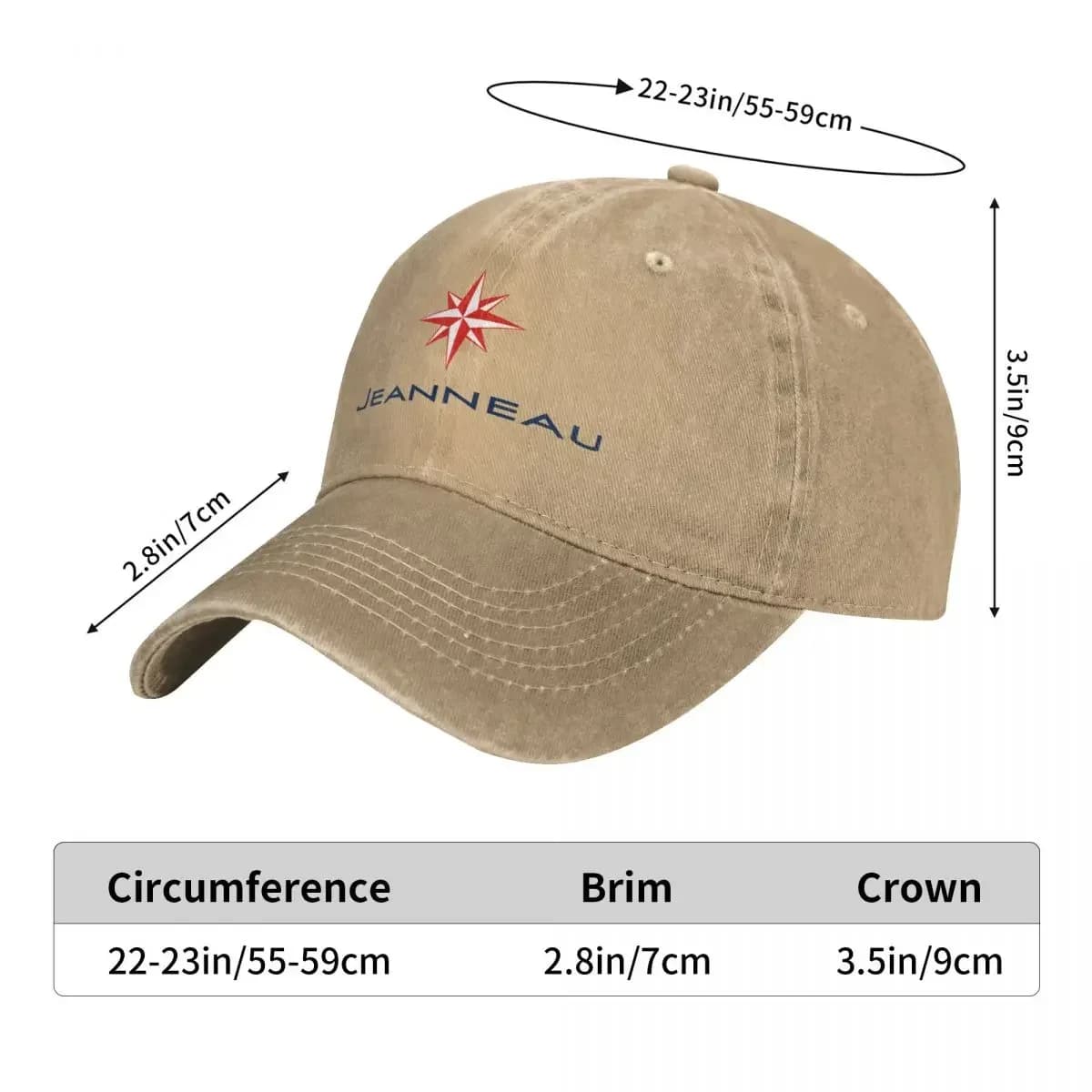 Casquette baseball Jeanneau yachts pour pêche maritime été adulte