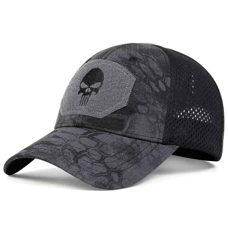 Casquette Militaire Camouflage à Carreaux - Protection Soleil Maillée Sport Outdoor Pêche
