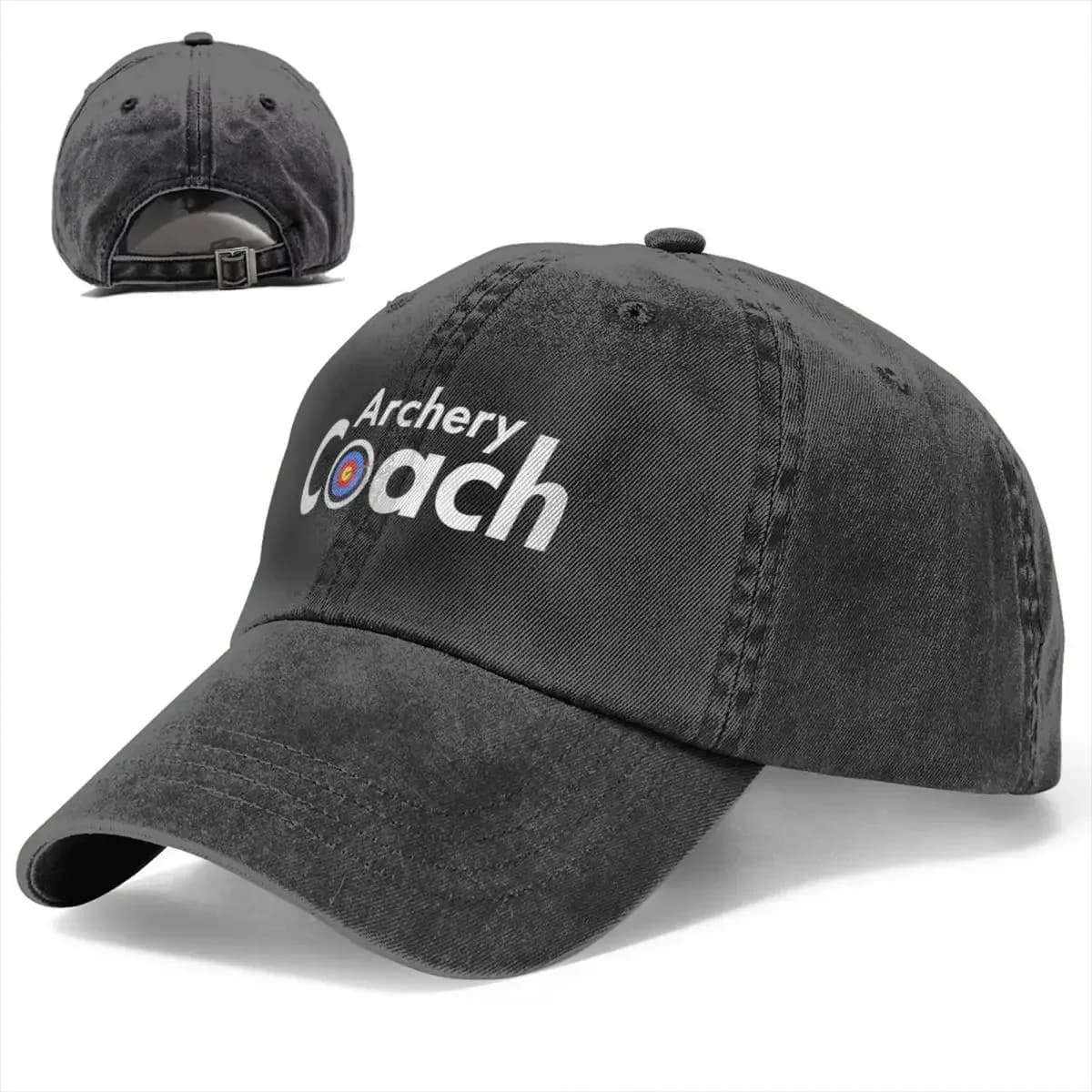 Casquette baseball vintage chasse à l'arc pour pêcheurs - Design jean délavé ajustable unisexe