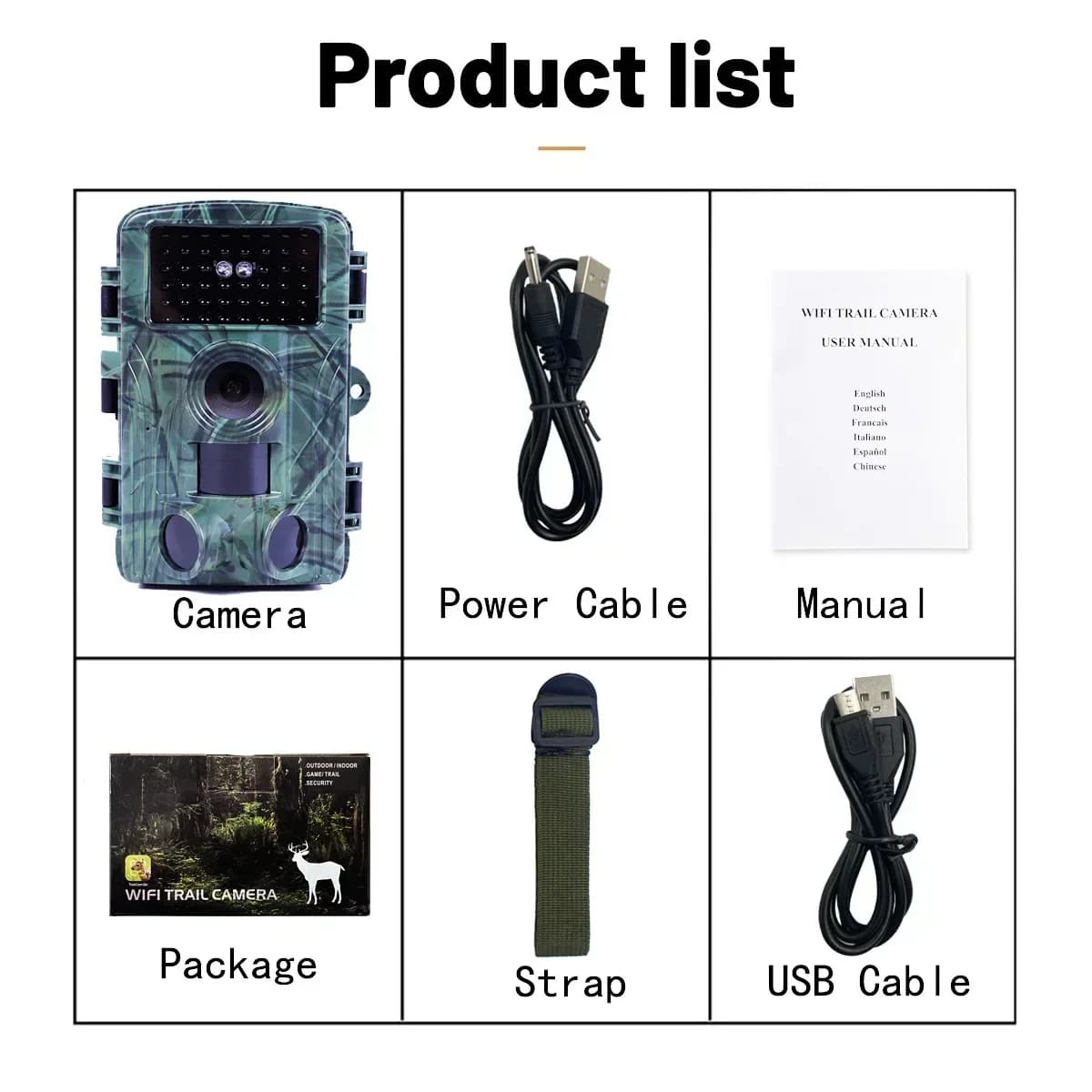 Appareil photo trail 60MP WIFI PR1600 4K vision nocturne infrarouge étanche pour chasse et observation faune