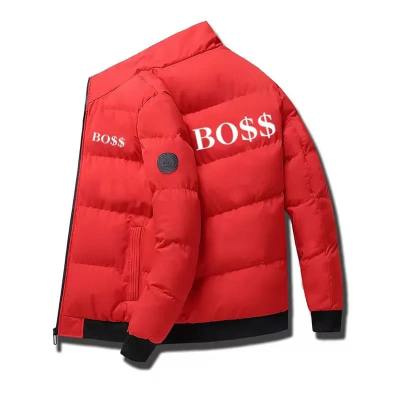 Veste courte hiver homme brodée tête de tigre - Manteau épais style coréen mode jeunesse 2025