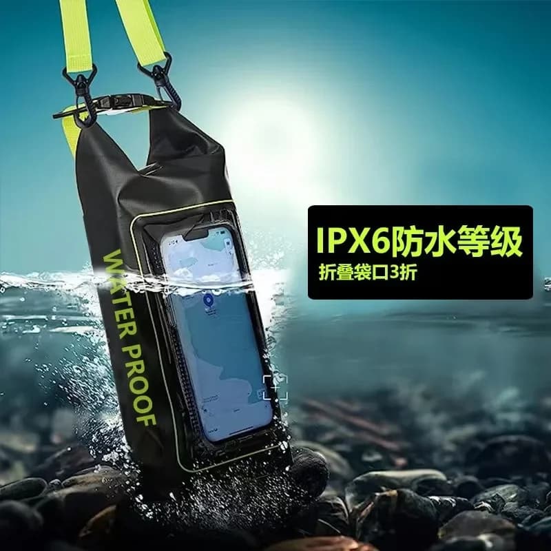 Nouveau sac étanche 2L diagonale PVC natation téléphone 2-en-1 extérieur mobile protection eau