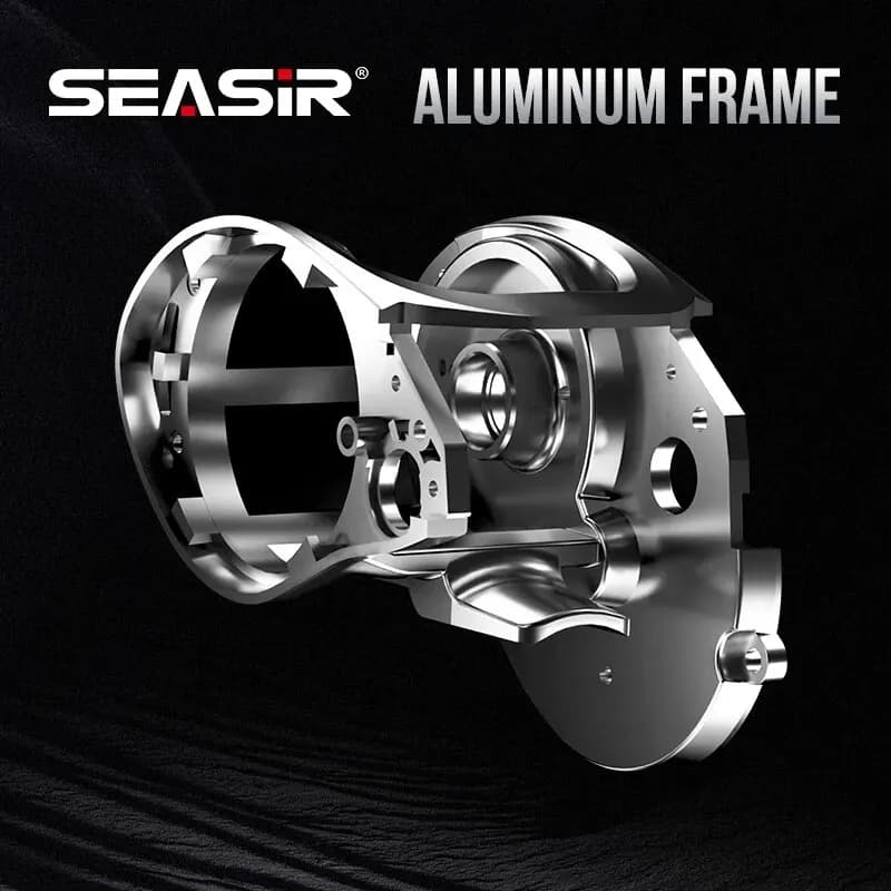 Moulinet baitcasting SeaSir Megacuda 15kg drag, spool profond 9+1 roulements pour pêche jigging en mer et eau salée