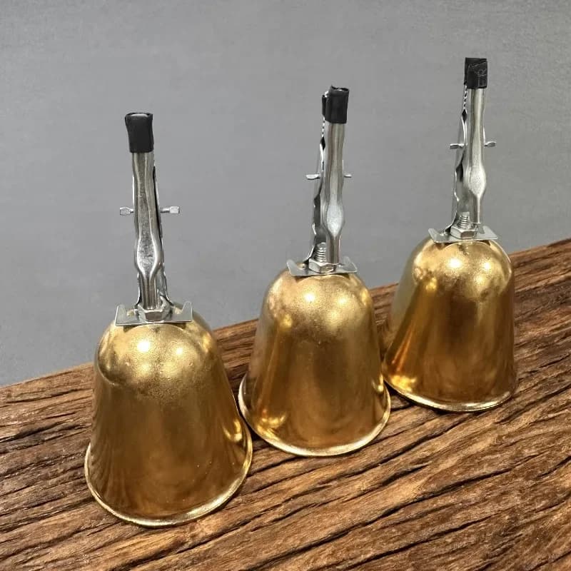 Cloche d'alarme morsure poisson en cuivre fer forgé pour pêche en mer - Alerte sonore fiable