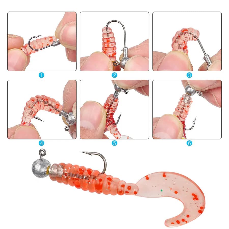 Têtes de jig round head MrLurion 30 pièces 1g-28g - hameçons pour leurres souples et crank fishing