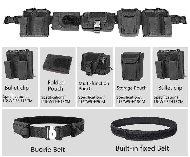 Ceinture tactique Yakeda noir pour pêche airsoft - Équipement sécurité chasse outdoor
