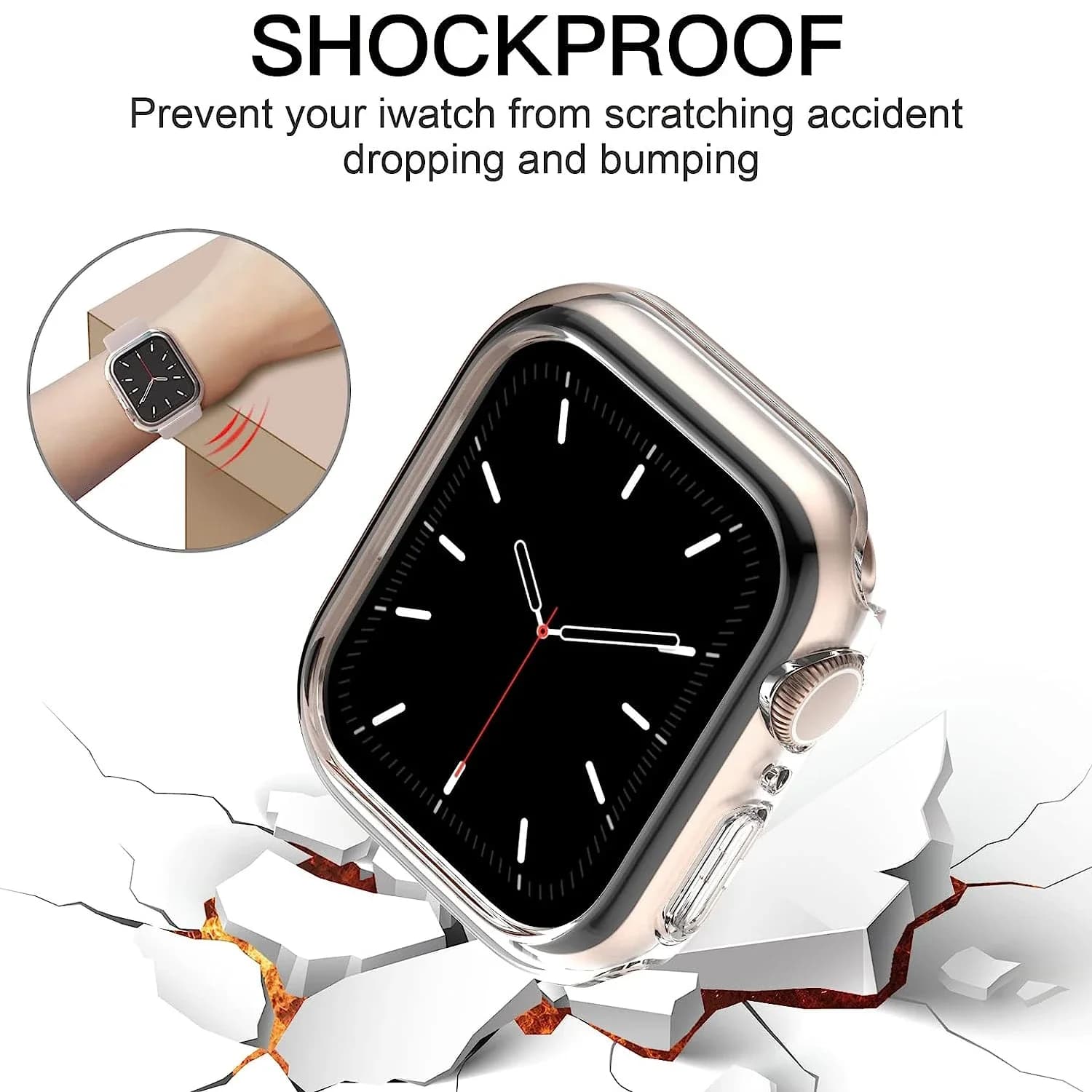 Coque protection Apple Watch 46mm 40mm 45mm 41mm PC bumper série 11 10 9 8 7 SE pêche