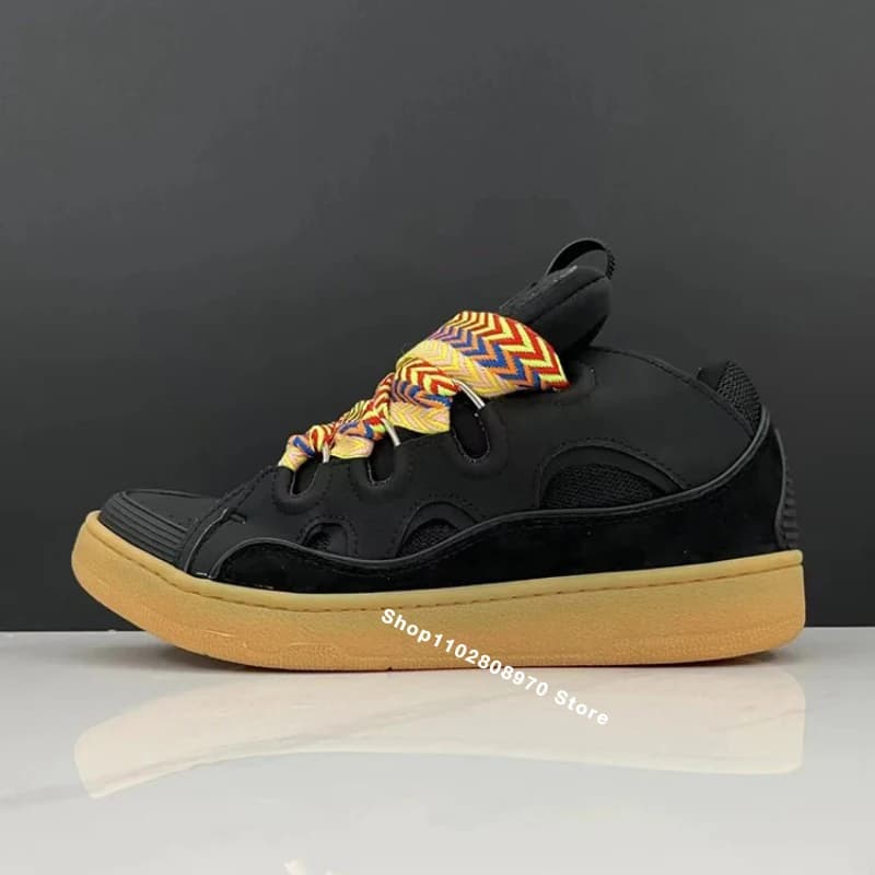 Baskets casual couple semelle épaisse originale design marque skateboard homme femme