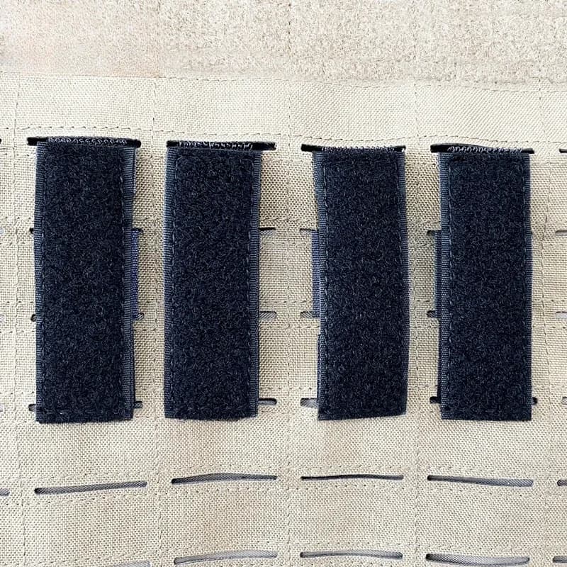 Kit adaptateurs MOLLE pour patchs pêche - 4 bandes conversion Hook&Loop personnalisation équipement