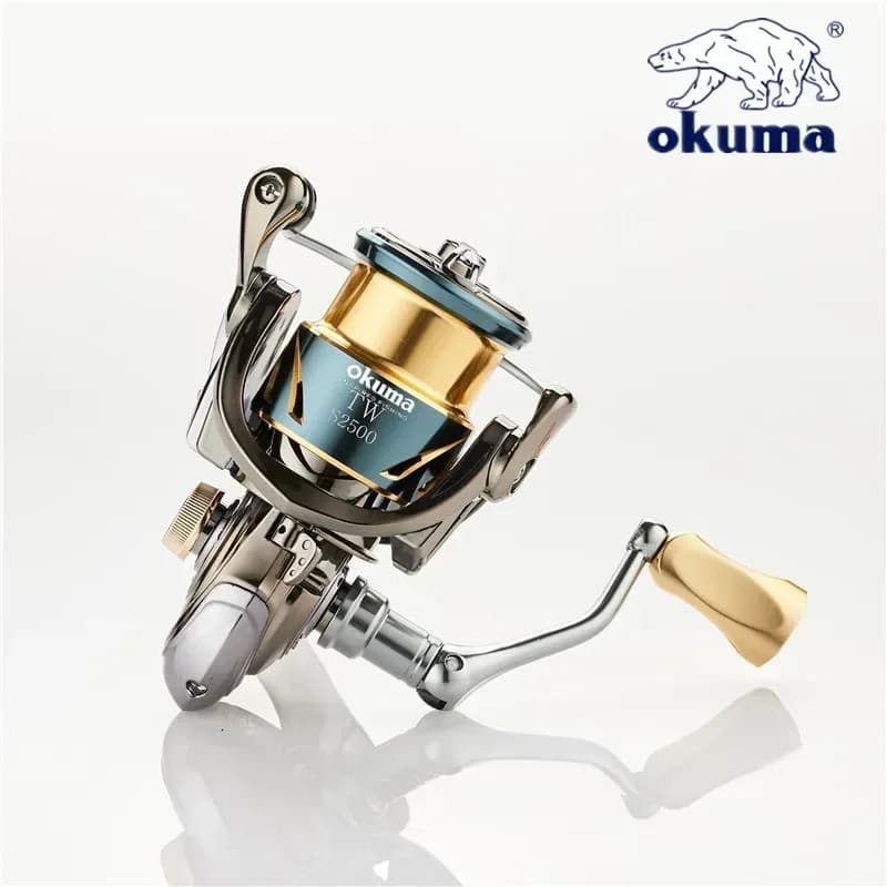 Moulinet de pêche rotatif Okuma anti-corrosion mer 15KG avec bobine shallow line 1000 à 5000