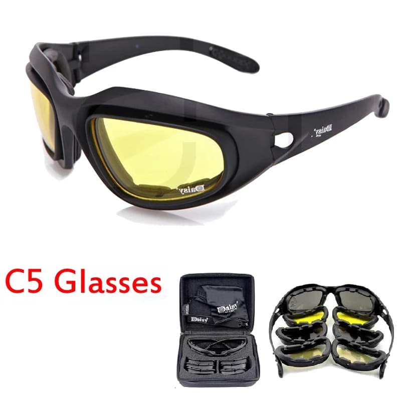 Lunettes tactiques polarisées pêche vélo C6 protection vent poussière tir sport outdoor