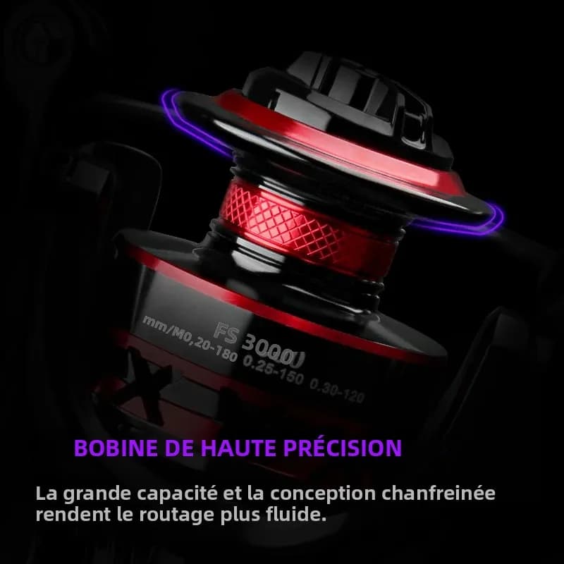 Moulinet spinning DEUKIO max drag 12KG - Carretilhas de pesca métal 2000-7000 pour pêche sportive