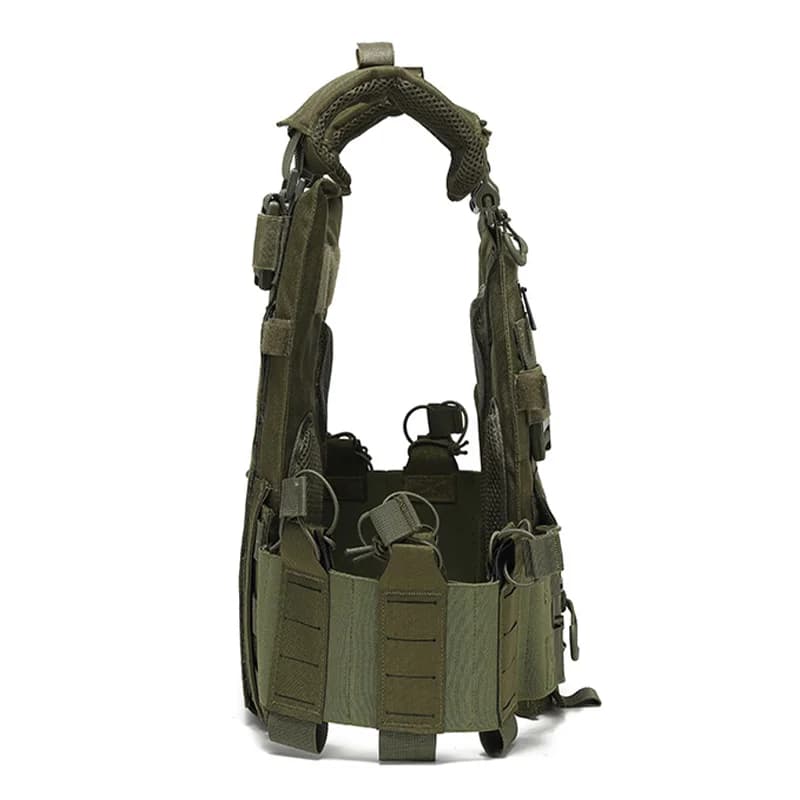 Gilet d'entraînement outdoor multifonction MOLLE - Veste étanche résistante pour pêche et randonnée