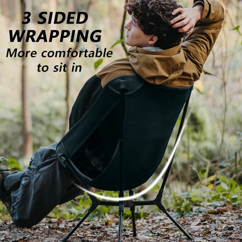 Chaise pliante aluminium Naturehike YL01 200kg - Fauteuil lune robuste pour pêche et camping