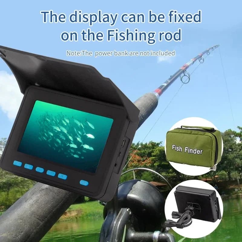 Caméra sous-marine HD WF25C 4.3 pouces pour pêche sur glace hiver avec batterie rechargeable 20M/30M