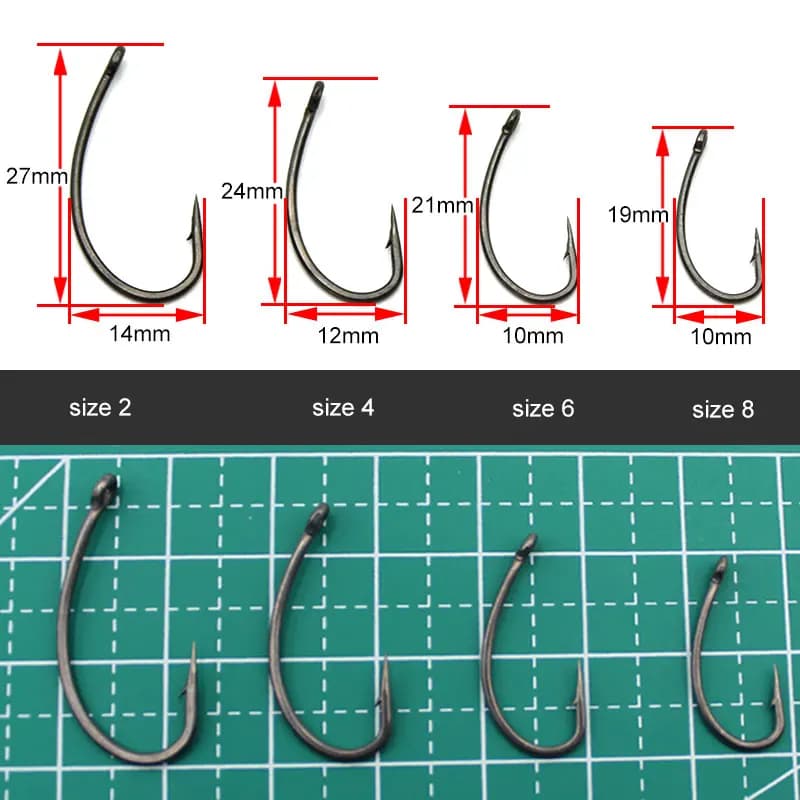 Kit 6 montages carp prêts à pêcher tailles 2 à 8 pour débutants pêche étang et lac