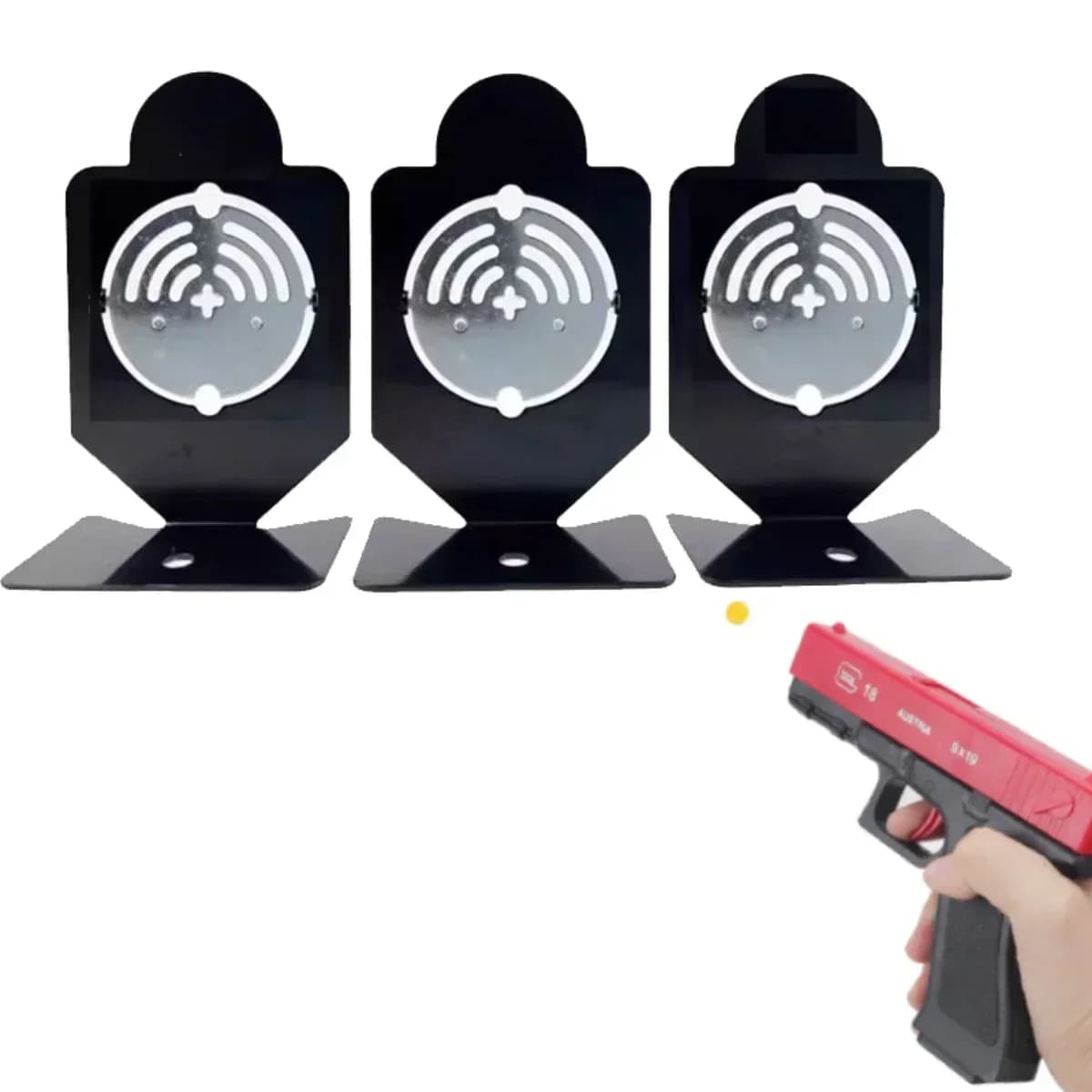 Cible auto-bascule médaille pour jeux tir pêche Nerf BB gel eau pistolet fusil - Jouet ados adultes