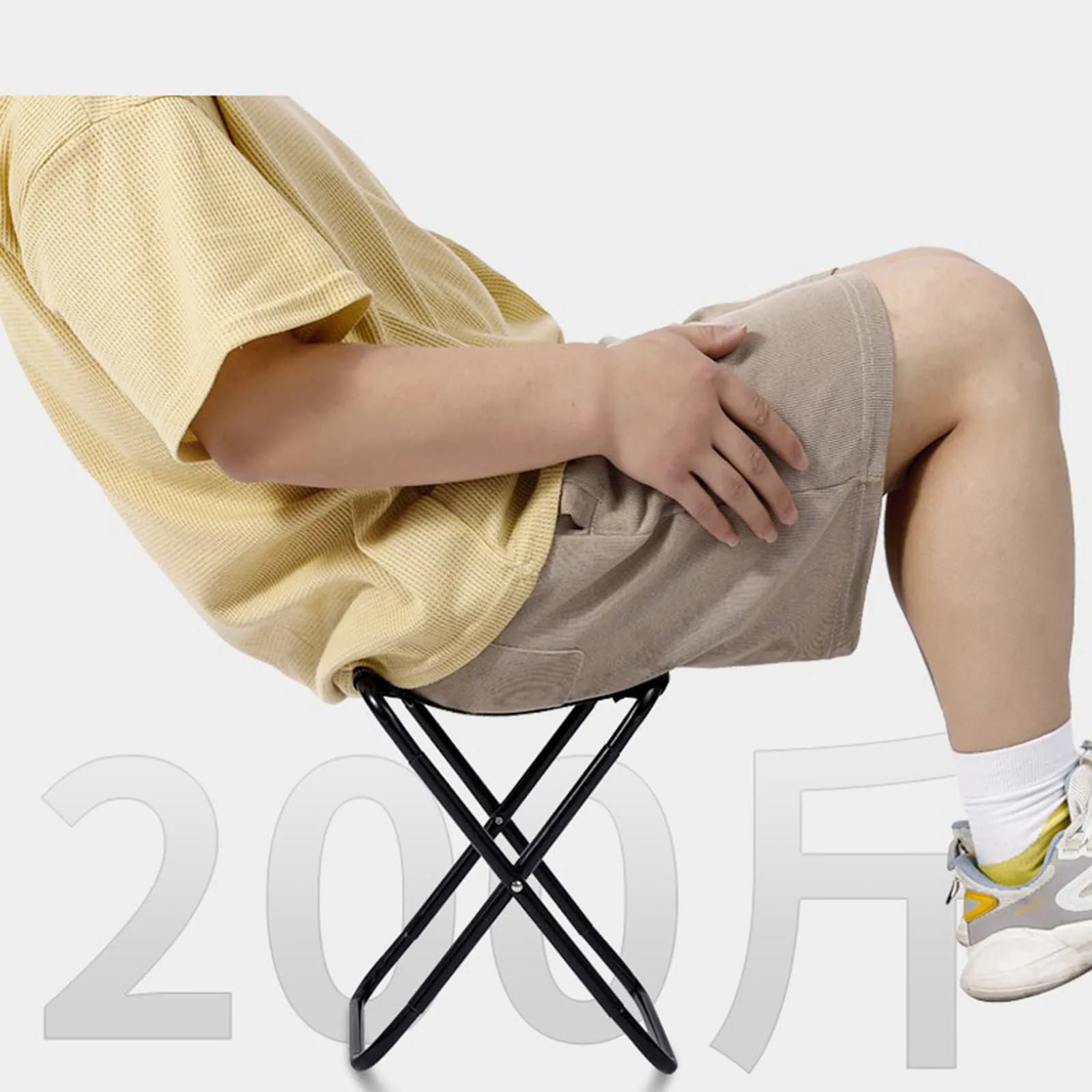 Tabouret pliant aluminium ultra-léger pour pêche - siège portable compact et résistant