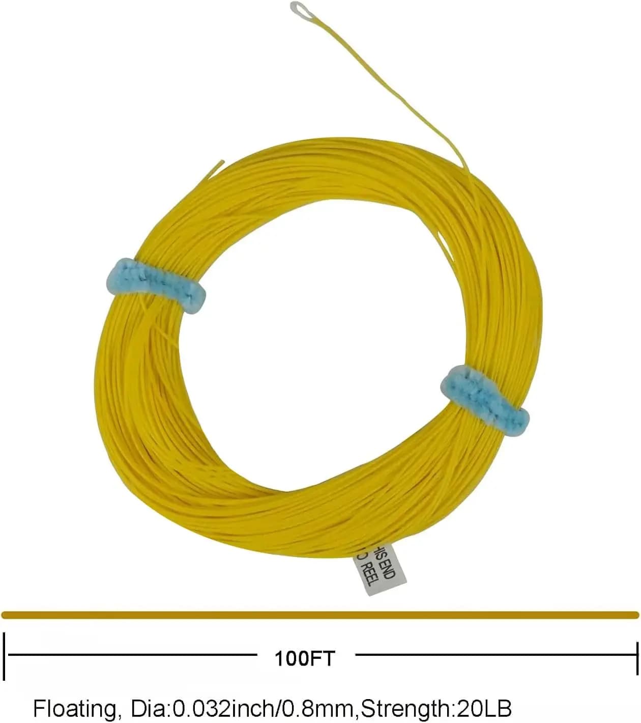 Ligne de course Aventik 30 mètres avec boucle avant pour pêche à la mouche flottante ou