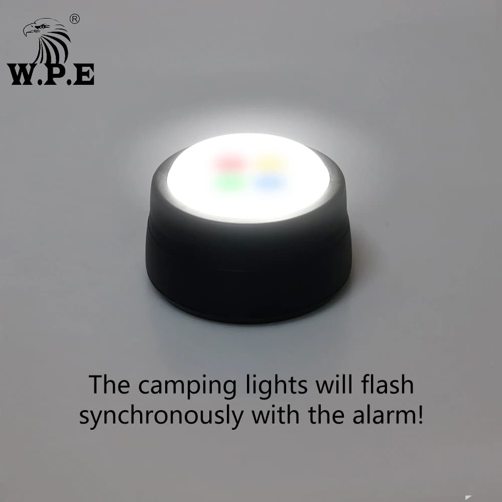 Set électronique W.P.E 4+1 pour pêche à la carpe avec alarme sans fil et lumière de tente - Alarme feeder