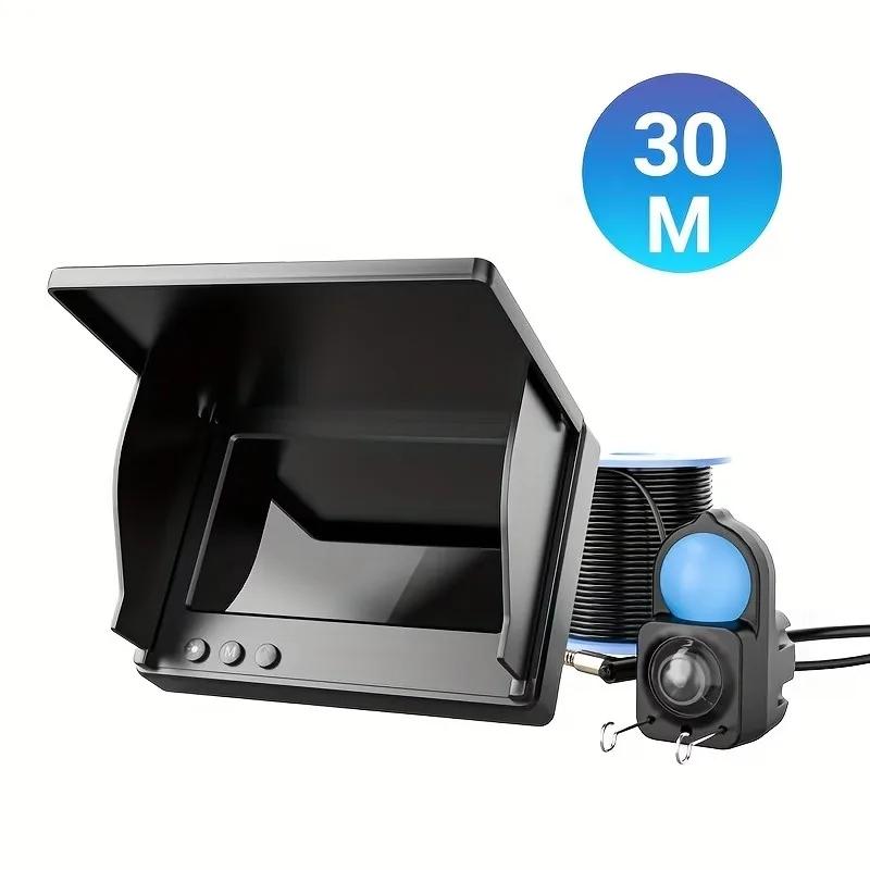 Caméra de pêche portable 1080P vision nocturne écran LCD 4.3" détecteur profondeur angle 130° pêche main