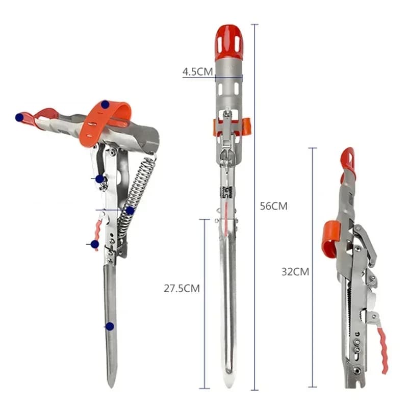 Porte-canne automatique double ressort pliable anti-rouille pour pêche en mer et rivière