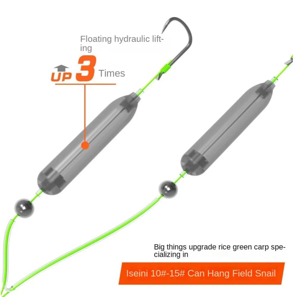 Hair rig prêt à pêcher avec 2 hameçons barbelés suspension - Montage Iseni pour pêche carpe performante