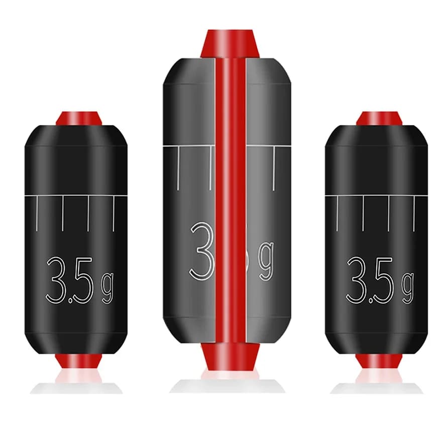Set de plombs de pêche DNDYUJU 60 pièces avec règle et clips de remplacement rapide, plombs