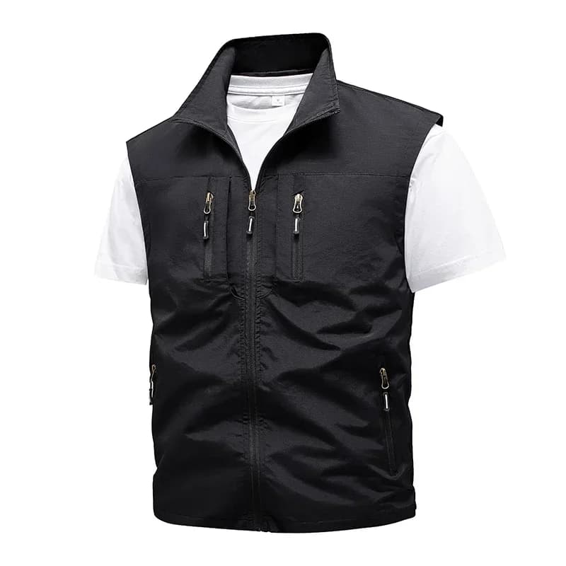 Gilet pêche randonnée été homme photographe maille sans manches poches outils 5XL pêche