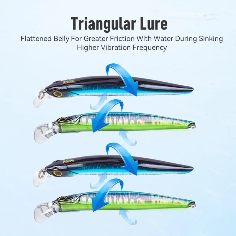 Leurre dur crankbait minnow pour bar et truite de mer, leurre nageur avec action attractive pour