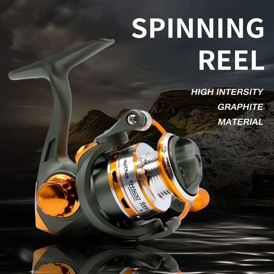 TH Ice Fishing Reel Ultralight Small Spinning Reel Fly Fishing Line Wheel Carp S