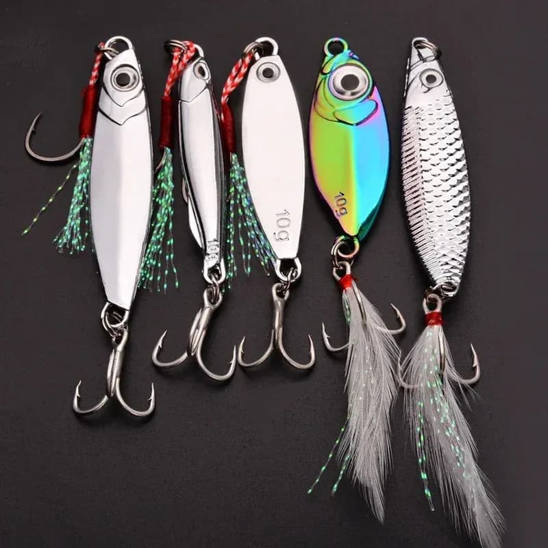 Lot de leurres métal VIB coulants 3g 10g 15g pour pêche en mer et surfcasting